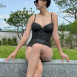 치어리더 정다혜 모노키니 가슴골
