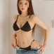 신새롬 블랙 브라 팬티 살짝 언더붑