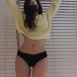 허리라인 개쩌는 노브라 누나