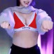 오토바이 타는 한갱 빨간 브라 가슴골