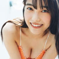 그라비아 모델 후쿠다 루미카 화보 주황 브라 비키니 숙인 가슴골