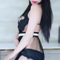 농염한 육덕 BJ 아리샤 홀터넥 구멍틈 블랙 브라 가슴골