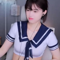 BJ 문월 언더붑 교복 손으로 가슴 덜렁 덜렁