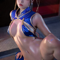 티팬티 춘리 오일바른 매끈한 몸매
